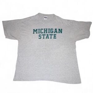 Vintage Michigan State Gray Tee Sz XL